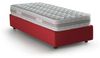 Talamo Italia - Einzelbett Rachele, Bettkasten mit Stoffbezug, 100 % Made in Italy, Öffnung vorne, inklusive Matratze 80x200 cm, Rot Bild 3