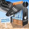 KESSER® Premium Strandkorb Schutzhülle mit Belüftungsöffnungen, Strandkorbhülle Wasserdicht, Winterfest UV-Beständiges, Schwerlast Reißfest 600D Oxford Gewebe Abdeckung (135x100x160/150cm) Schwarz, 120cm Bild 4