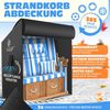 KESSER® Premium Strandkorb Schutzhülle mit Belüftungsöffnungen, Strandkorbhülle Wasserdicht, Winterfest UV-Beständiges, Schwerlast Reißfest 600D Oxford Gewebe Abdeckung (135x100x160/150cm) Schwarz, 120cm Bild 2