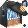 KESSER® Premium Strandkorb Schutzhülle mit Belüftungsöffnungen, Strandkorbhülle Wasserdicht, Winterfest UV-Beständiges, Schwerlast Reißfest 600D Oxford Gewebe Abdeckung (135x100x160/150cm) Schwarz, 120cm Bild 1