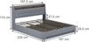 Polsterbett Christin Grau/Eiche 180x200 mit LED, USB-Anschluss & Matratze Vitalispa Bild 3