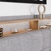 Polsterbett Christin Grau/Eiche 180x200 mit LED, USB-Anschluss & Matratze Vitalispa Bild 4