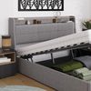 Polsterbett Christin Grau/Eiche 180x200 mit LED, USB-Anschluss & Matratze Vitalispa Bild 5