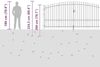 vidaXL Gartentor mit Schloss Woerden Grau 100 x 500 cm Stahl 42008917 Bild 4