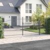 vidaXL Gartentor mit Schloss Woerden Grau 100 x 500 cm Stahl 42008917 Bild 2