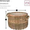 UNUS HOME Kaminholzkorb Korb Weide rund 2 Seilgriffe (1 St) Bild 5