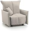 Talamo Italia - Sessel Almerinda, Einzelsofa, Wohnzimmersessel mit Trolley-Öffnung, Standardarmlehnen, 100 % Made in Italy, 110 x 90 x 85 cm, Beige Bild 4