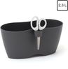 Kräutertopf anthrazit limes dublo mit Kräuterschere Blumentopf Pflanztopf Bild 3