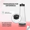 elasto Wasserkaraffe 1 Liter Karaffe mit Deckel und praktischem Ausgießer für zu Hause Bild 4