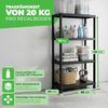 ONDIS24 Steckregal 4x Kunststoffregal, 60 x 30 x 135 (H) cm, 4 Böden, Schwerlastregal, bis zu 80 kg, Regal, Lagerregal - 4er Pack Bild 2