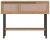 Konsolentisch Kvænangen 100x30x76 cm Eiche/Rattanoptik [en. casa] Bild 5