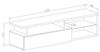 Dmora - Fernsehschrank Baltico, Ständer für Wohnzimmerfernseher, Niedriges Wohnzimmer-Sideboard, TV-Ständerbasis, 160x38h41 cm, Weiß und Glänzendes Weiß Bild 3