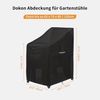Dokon Gartenstühle Abdeckung Wasserdicht Schwerlast 600D Oxford Gewebe Stapelstühle Abdeckhaube Winterfest Winddicht UV Beständiges Schutzhülle für Gartenstuhl Stapelstuhl Hülle (65 x 75 x 80/120cm) Bild 2