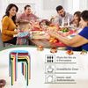 FANTASK 6er Set Stapelhocker 44,5 cm hoch, Bunt Büro Esszimmerhocker stapelbare Metallhocker, Hocker für Zuhause Bild 4