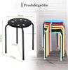 FANTASK 6er Set Stapelhocker 44,5 cm hoch, Bunt Büro Esszimmerhocker stapelbare Metallhocker, Hocker für Zuhause Bild 3