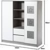 Schardt 'Eco Star' 2-trg. Kleiderschrank, driftwood/weiß, mit 2 Kleiderstangen, 2 Schubladen und 7 Ablagefächern Bild 3