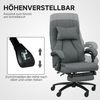 Vinsetto Schreibtischstuhl Bürostuhl mit Massagefunktion, Kopfstütze mit USB-Schnittstelle (Höhenverstellbar Drehbar Chefsessel, 1 St), mit Leinenoptik, Dunkelgrau Bild 4
