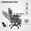 Vinsetto Schreibtischstuhl Bürostuhl mit Massagefunktion, Kopfstütze mit USB-Schnittstelle (Höhenverstellbar Drehbar Chefsessel, 1 St), mit Leinenoptik, Dunkelgrau Bild 5