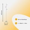 LED - Stehleuchte Lea 3 X E14, 3 Watt, silber, 22 x 265 x 157,5 cm Bild 4