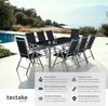 tectake® Aluminium Sitzgruppe 8+1, Gartenmöbel Set mit Stuhl und Tisch, klappbare Gartenstühle, Gartentisch mit Sicherheitsglas, wetterfeste Terrassenmöbel, für Garten Terrasse Balkon - anthrazit Bild 2