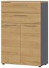Büromöbel Aktenschrank Set home office abschließbar AURAY-01 in Graphit mit Grandson-Eiche, BxHxT: ca. 240 x 120 x 40 cm Bild 3