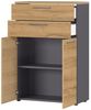 Büromöbel Aktenschrank Set home office abschließbar AURAY-01 in Graphit mit Grandson-Eiche, BxHxT: ca. 240 x 120 x 40 cm Bild 2