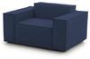 Talamo Italia - Cristiana Sessel, Wohnzimmersessel, 100 % Made in Italy, Relaxsessel aus gepolstertem Stoff, 160 x 95 x 70 cm, Blau Bild 3