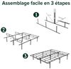 Zinus Justin Bett 140x190 cm – 36 cm Höhe mit Stauraum unter dem Bett – Plattformbett aus Metall – Schwarz Bild 5