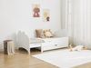 Vente-unique - TEONIA Bett Holz, Platte Weiß - B 99,5 cm x H 80 cm x L 205 cm Bild 2