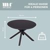 MR. DEKO Gartentisch rund Malaga 120cm Keramik Aluminium Anthrazit, wetterfest & kratzfest (Mit X-Gestell & Keramik-Tischplatte – stilvoller Esstisch für Outdoor, 1-St), Wetterfest & modern – Tisch Höhe anpassbar, pflegeleicht Bild 2