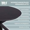 MR. DEKO Gartentisch rund Malaga 120cm Keramik Aluminium Anthrazit, wetterfest & kratzfest (Mit X-Gestell & Keramik-Tischplatte – stilvoller Esstisch für Outdoor, 1-St), Wetterfest & modern – Tisch Höhe anpassbar, pflegeleicht Bild 5