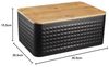 Kinghoff Kinghoff Brotkasten aus Stahl mit Bambusbrett 40230 Bild 5