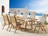 Gartentisch Set mit Kissen JAVA Akazienholz 160 220x90x74 cm Taupe Bild 2