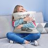 speecheese Dekokissen Genervte Katze Kuschelkissen mit Spruch positiv auf müde getestet Bild 2