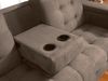 Vente-unique - Schlafsofa Klappsofa 3-Sitzer - Microfaser - Braun - DEVONSHIRE Bild 4