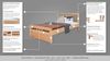 Einzelbett/Gästebett'Easy Premium Line' K8 inkl. 1 Abdeckblende, 120x200 cm Buche Vollholz massiv Natur Bild 2