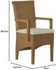 MiaMöbel Rattan Armlehnstuhl 'Larissa' natur Massivholz, Rattan Mahagoni Modern Bild 2