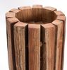 CREEDWOOD Dekosäule KERZEN SÄULE "SPIRA 55", Altholz massiv / Holz massiv, 55 cm, Blumen Bild 5