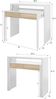 Dmora - Billings Schreibtisch, Schreibtisch mit ausziehbarer Platte, PC-Schreibtisch mit 2 Schubladen, 99 x 36 x 88 cm, Weiß und Eiche Bild 2