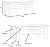 FORTE Kashmir Club Tisch, Holzwerkstoff, Weiß/Beige, 120,6 x 45,3 x 60,4 cm Bild 3