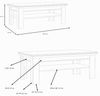 FORTE Kashmir Club Tisch, Holzwerkstoff, Weiß/Beige, 120,6 x 45,3 x 60,4 cm Bild 3