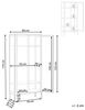 Vitrine mit LED-Beleuchtung HARTY Metall 80 cm Beige Bild 3