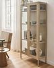 Vitrine mit LED-Beleuchtung HARTY Metall 80 cm Beige Bild 2