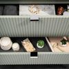 Lomadox Badmöbel-Set NEWPORT-56-GREEN, (Spar-Set, 3-St, Hochschrank Regaleinsatz Spiegel Waschtisch), in grün und Eiche, gerillte Front, 140cm Waschtisch, 40cm tief Bild 2