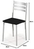 ASTIMESA SCRCNE kuechenstuhl, Metall Kunstleder Aluminium, Schwarz, Altura de asiento 45 cms Bild 3