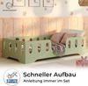 smartwood Kinderbett Bodenbett 90x180 mit Rausfallschutz & Lattenrost - Grün - Kinder Montessori Bett TILA 2 mit glatten Kanten - Betten für schnelle Montage - Bis 230 kg belastbar Bild 4