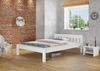 ERST-HOLZ Bett Weißes Holzbett 140x200 mit Rost, Kieferwaschweiß Bild 2