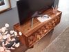 Lowboard Sheesham Massivholz 92x44x35 cm TV-Kommode mit Klapptür, Design TV-S... Bild 5