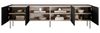 Lomadox Lowboard DELFT-141, in schwarz und Eiche, 220 cm breit, grifflos Bild 4