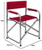 Dmora Klappbarer Campingstuhl aus Aluminium und Stoff, rote Farbe, offen: 59x48 x h78 cm Bild 3
